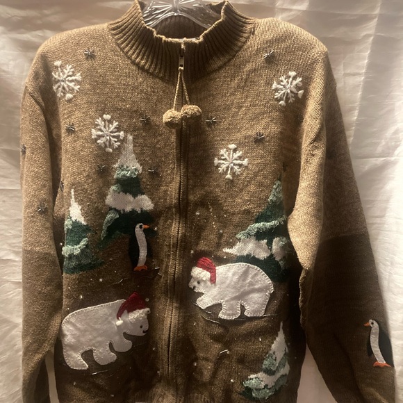 Tiara Sweaters - Tiara Brown Knit Sweater